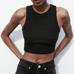 Zara Cropped Halter Top